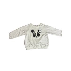 NWT Oh Baby! Barney’s NY White Panda Crew Neck Sweater Size 18-24mo